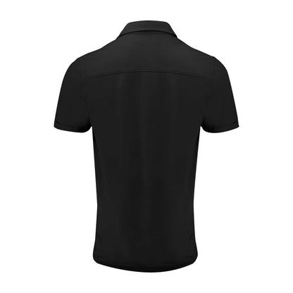 Black - Back - James Harvest Mens American Supreme Polo Shirt