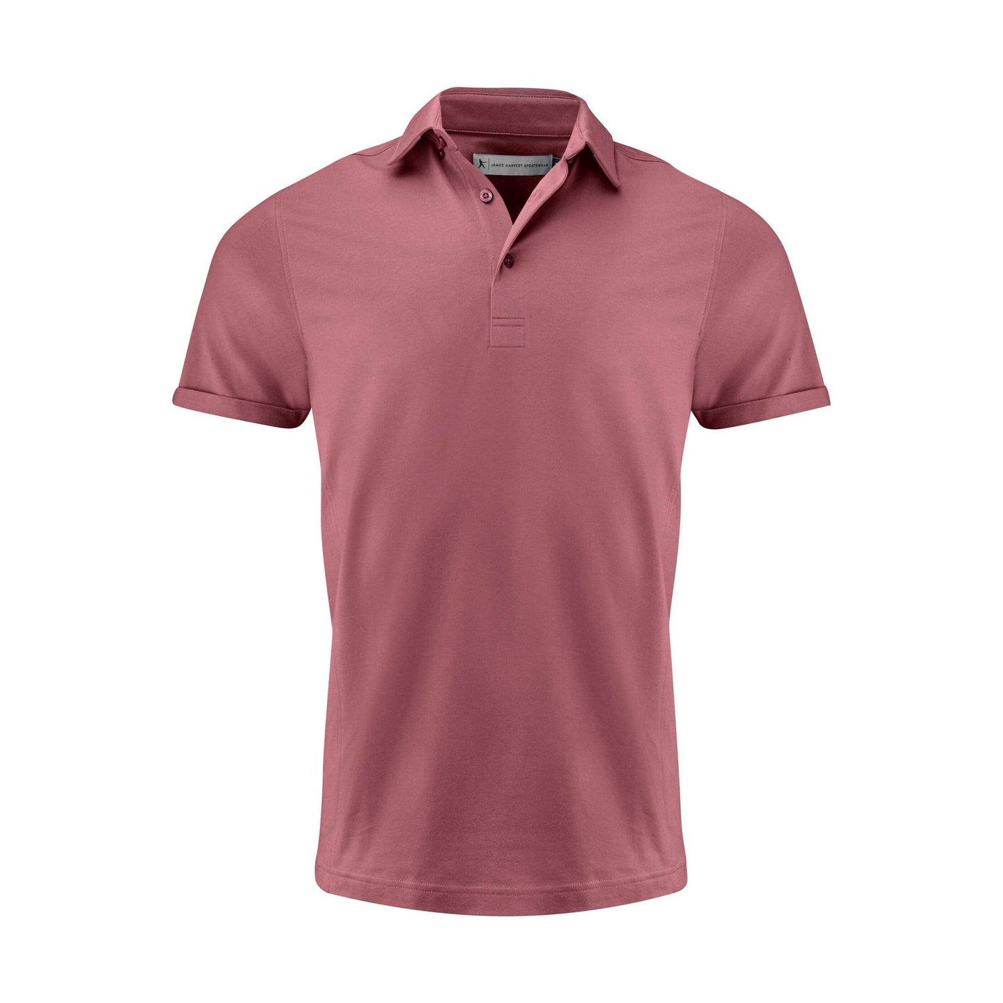 Dusty Red - Front - James Harvest Mens American Supreme Polo Shirt