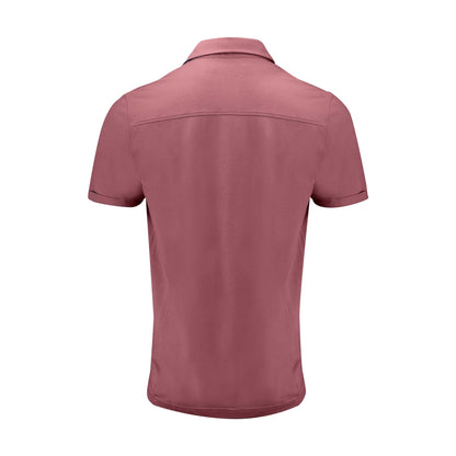 Dusty Red - Back - James Harvest Mens American Supreme Polo Shirt