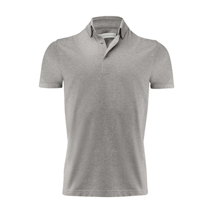 Grey Melange - Front - James Harvest Mens American Supreme Polo Shirt