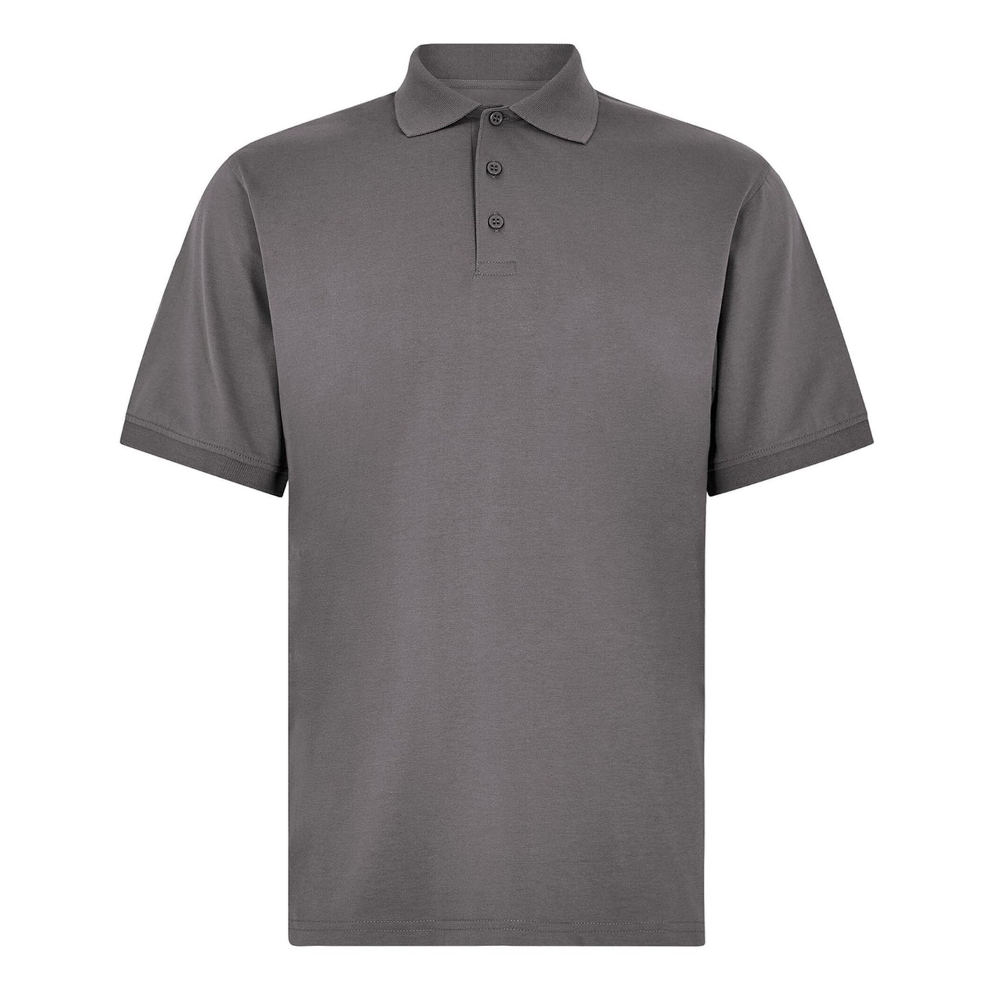Charcoal Solid - Front - Kustom Kit Mens Jersey Superwash 60C Regular Polo Shirt