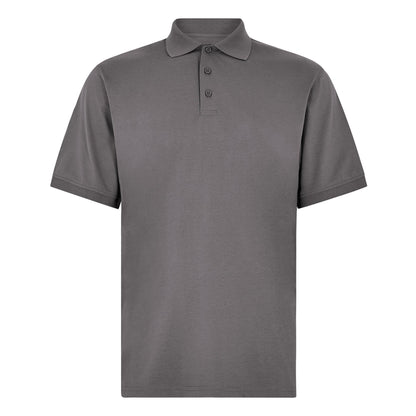 Charcoal Solid - Front - Kustom Kit Mens Jersey Superwash 60C Regular Polo Shirt