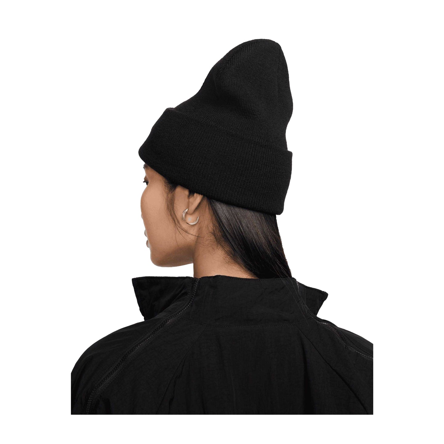 Black-White - Back - Nike Unisex Adult Futura Peak Beanie