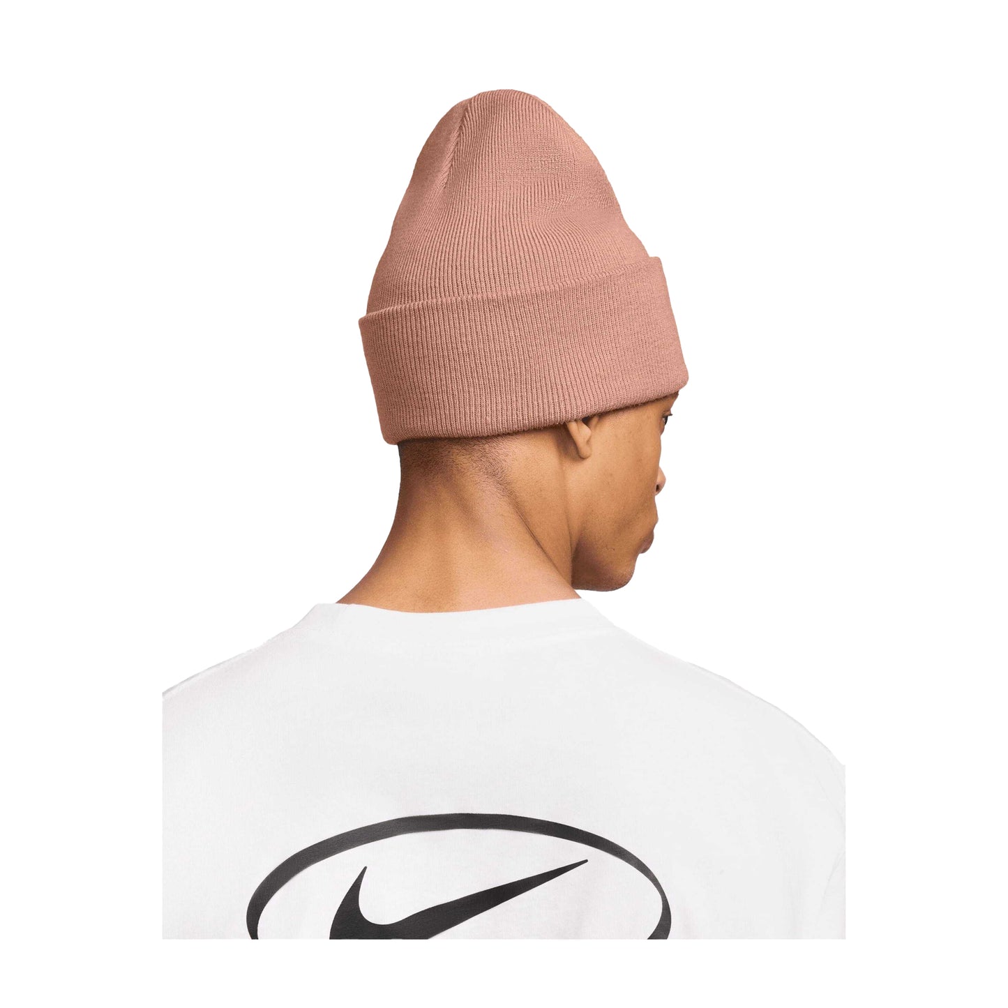 Rose Gold-White - Back - Nike Unisex Adult Futura Peak Beanie