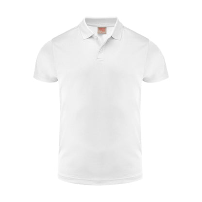 White - Front - Printer RED Mens Smash Polo Shirt