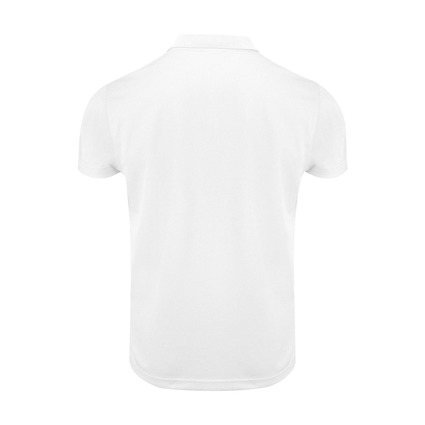 White - Back - Printer RED Mens Smash Polo Shirt