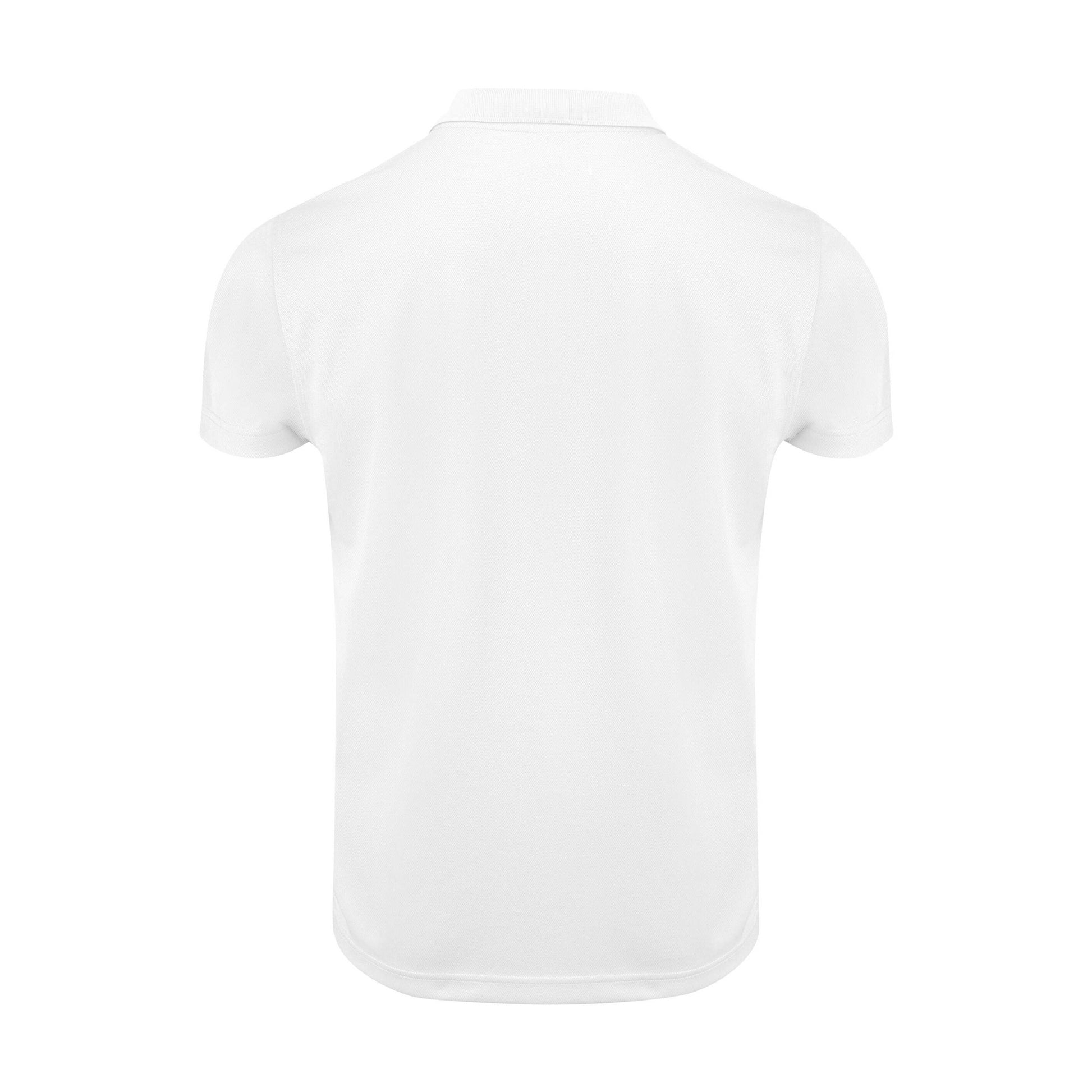 White - Back - Printer RED Mens Smash Polo Shirt