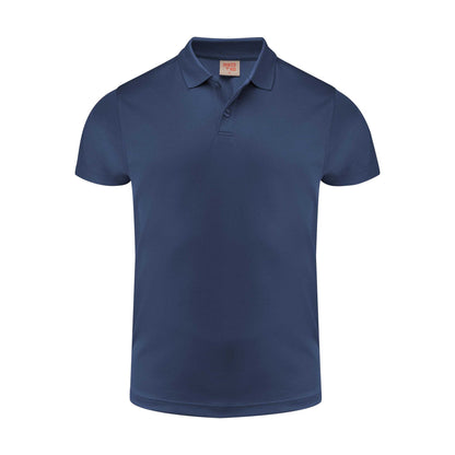 Navy - Back - Printer RED Mens Smash Polo Shirt