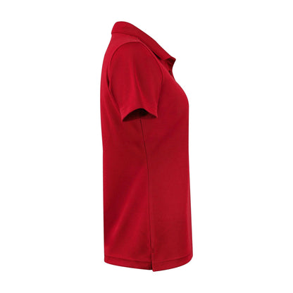 Red - Side - Printer RED Womens-Ladies Smash Polo Shirt