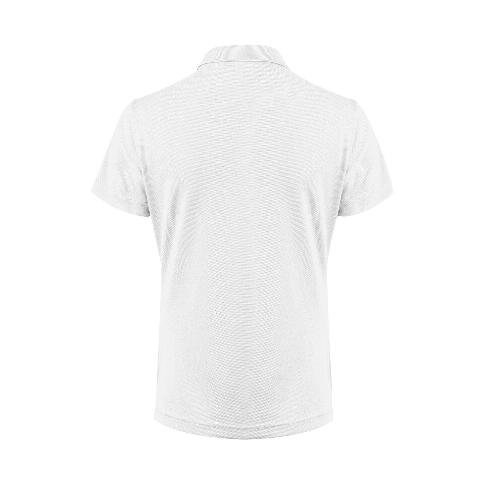 White - Back - Printer RED Womens-Ladies Smash Polo Shirt