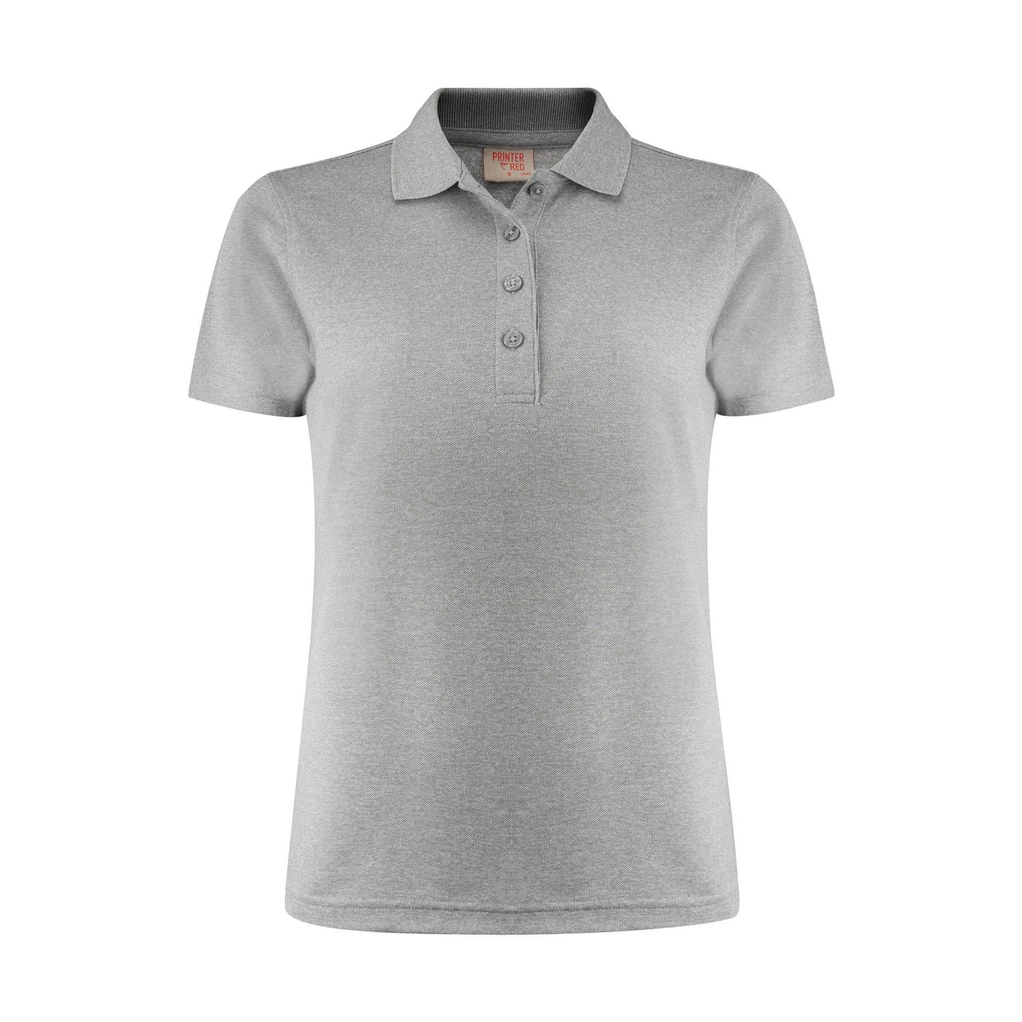 Grey Melange - Front - Printer RED Womens-Ladies Smash Polo Shirt