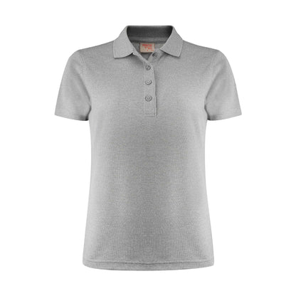 Grey Melange - Front - Printer RED Womens-Ladies Smash Polo Shirt