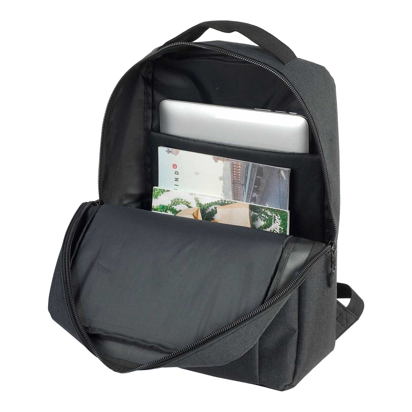 Black Melange - Back - Shugon Sembach Basic Laptop Backpack