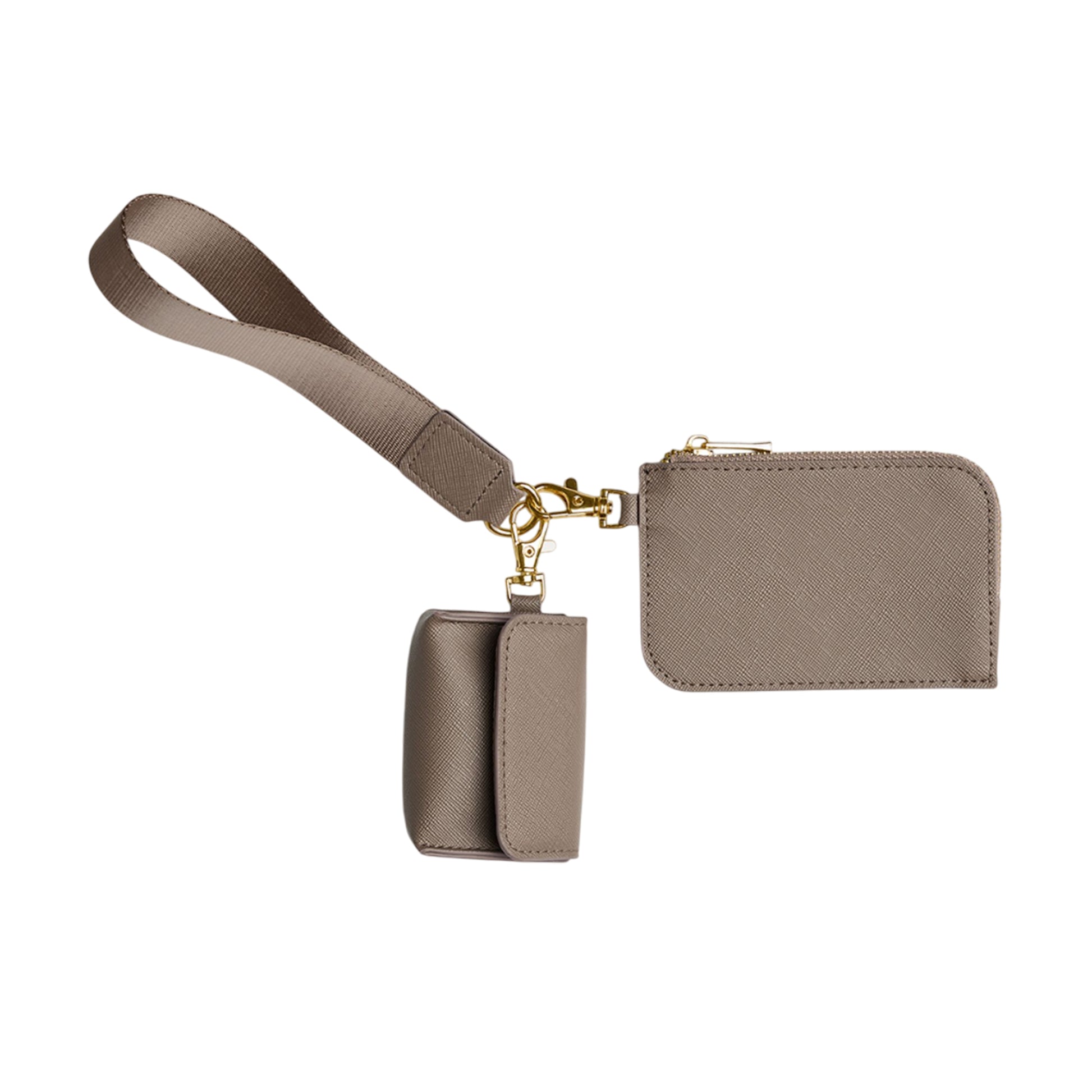 Taupe - Back - Bagbase Boutique Wristlet Pouch