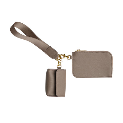 Taupe - Back - Bagbase Boutique Wristlet Pouch
