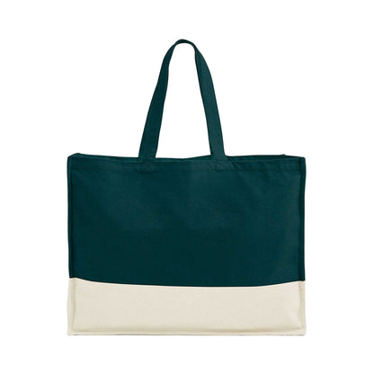 Dark Marine-Natural - Back - Westford Mill EarthAware Contrast Organic Tote