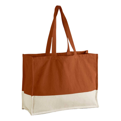 Pumpkin-Natural - Front - Westford Mill EarthAware Contrast Organic Tote