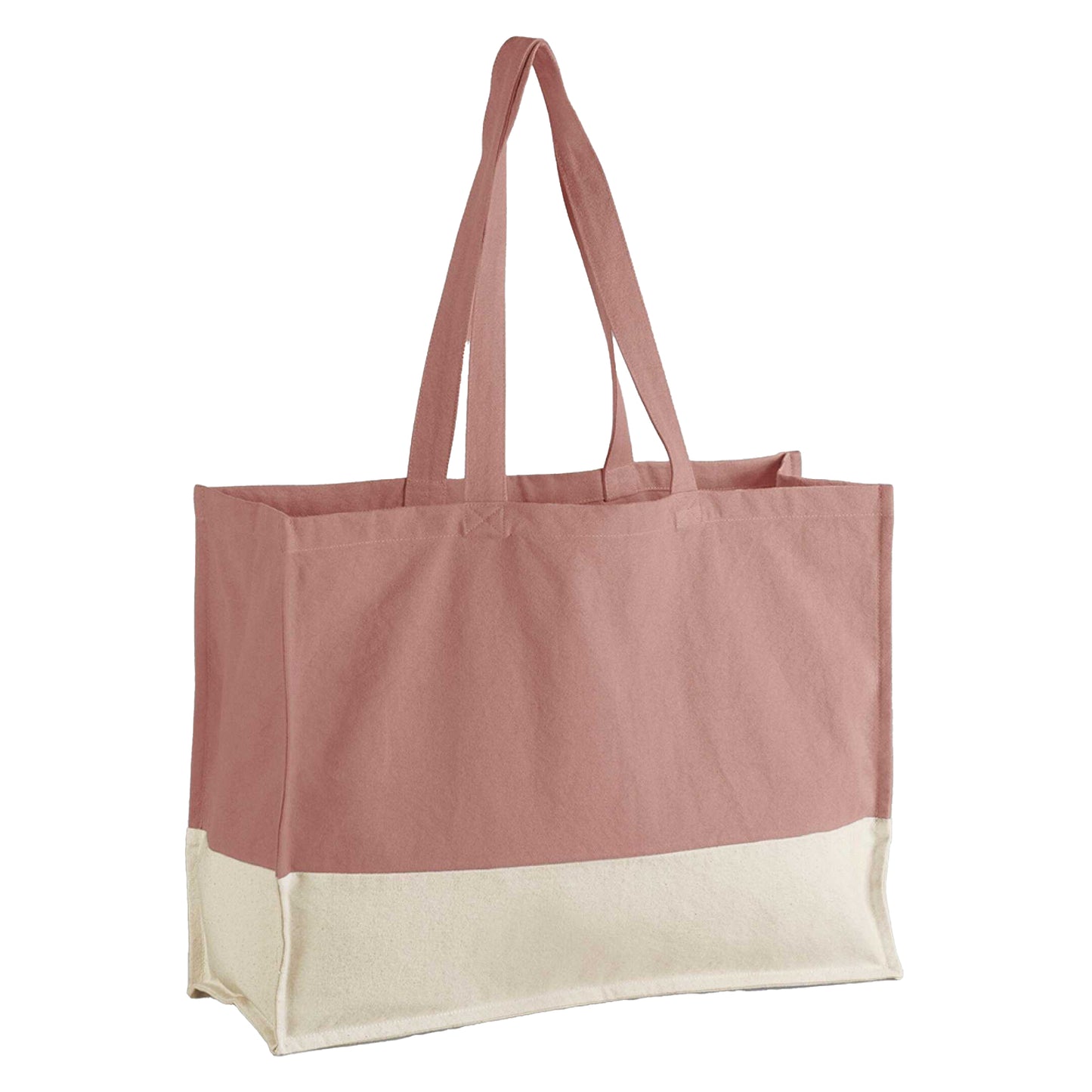 Rose-Natural - Front - Westford Mill EarthAware Contrast Organic Tote