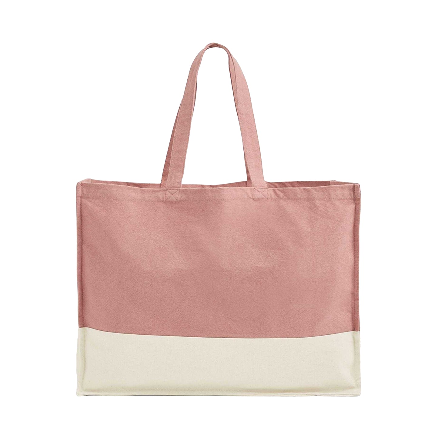 Rose-Natural - Back - Westford Mill EarthAware Contrast Organic Tote
