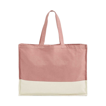 Rose-Natural - Back - Westford Mill EarthAware Contrast Organic Tote