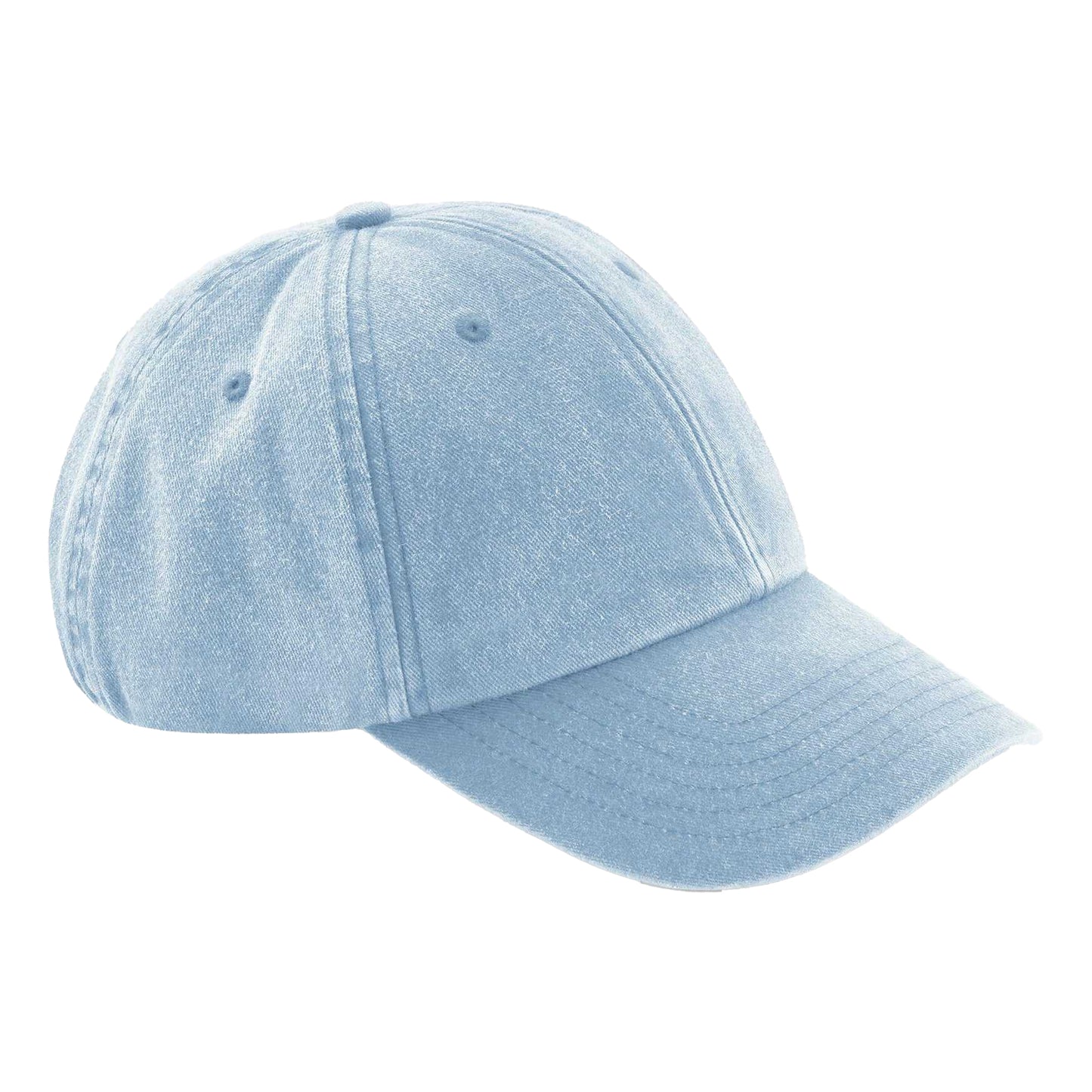 Vintage Light Blue - Front - Beechfield Childrens-Kids Vintage Low Profile Baseball Cap