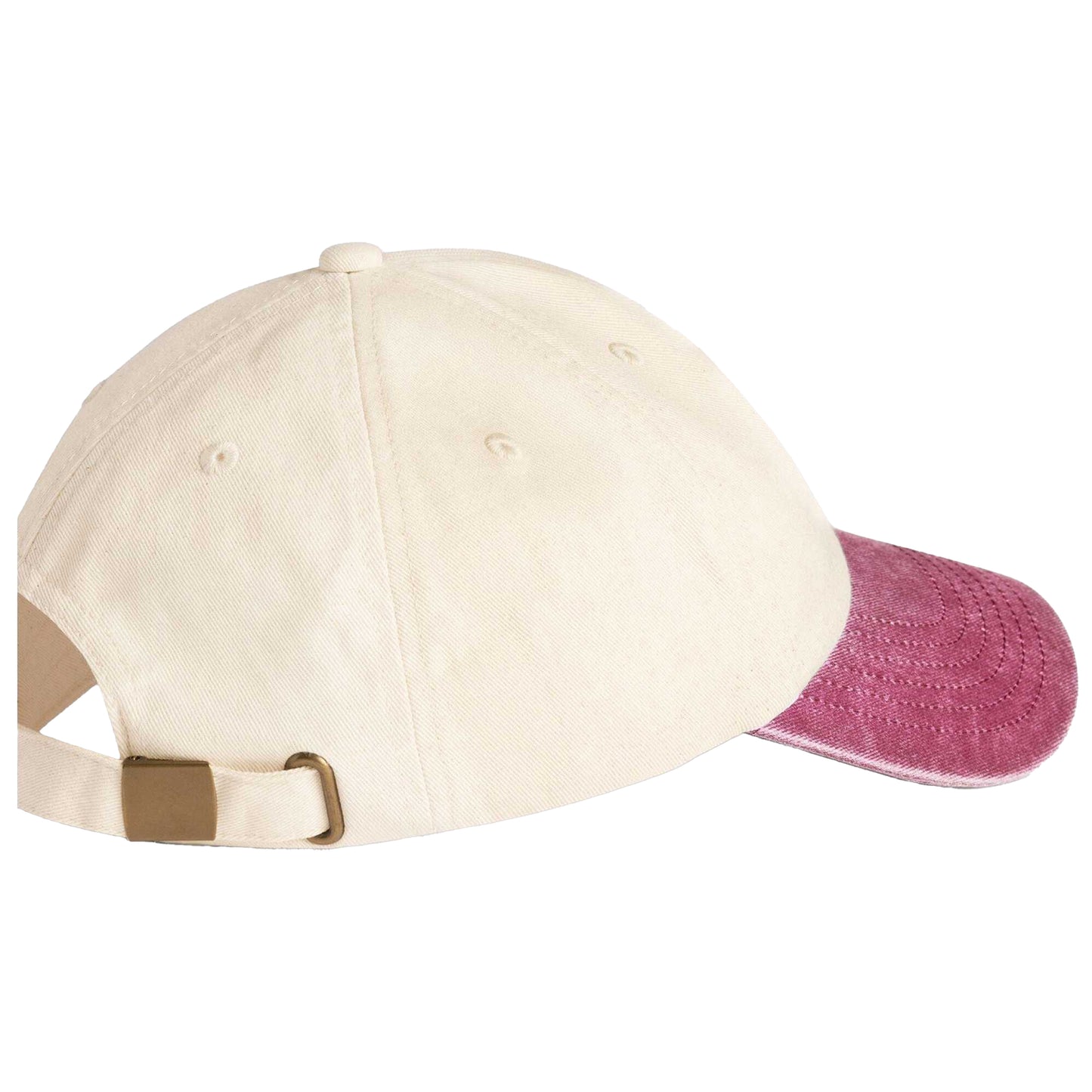 Natural-Vintage Red - Back - Beechfield Unisex Adult Vintage Low Profile Baseball Cap