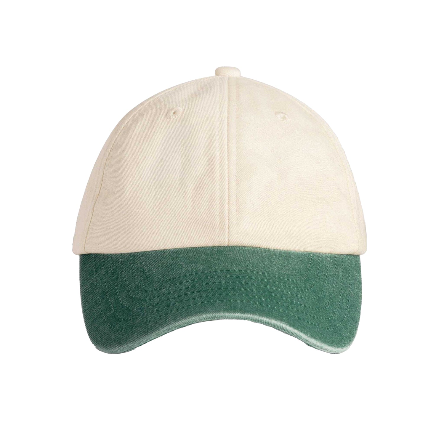 Natural-Vintage Bottle Green - Side - Beechfield Unisex Adult Vintage Low Profile Baseball Cap