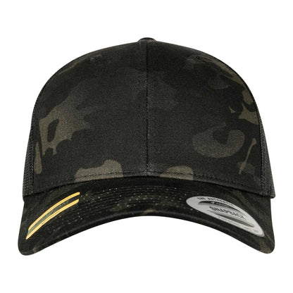 Black Multicam - Pack Shot - Flexfit Unisex Adult Retro Camo Trucker Cap