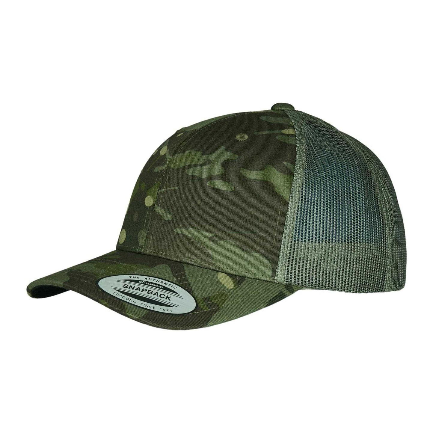 Multicam Tropic - Front - Flexfit Unisex Adult Retro Camo Trucker Cap