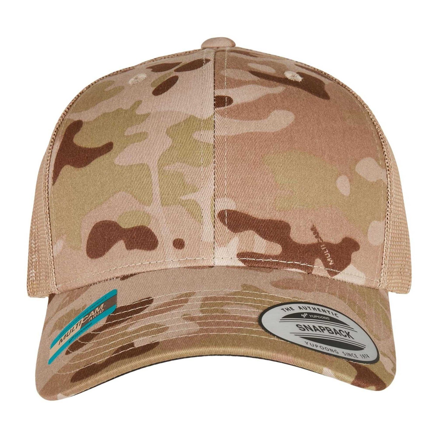 Tan - Lifestyle - Flexfit Unisex Adult Retro Camo Trucker Cap