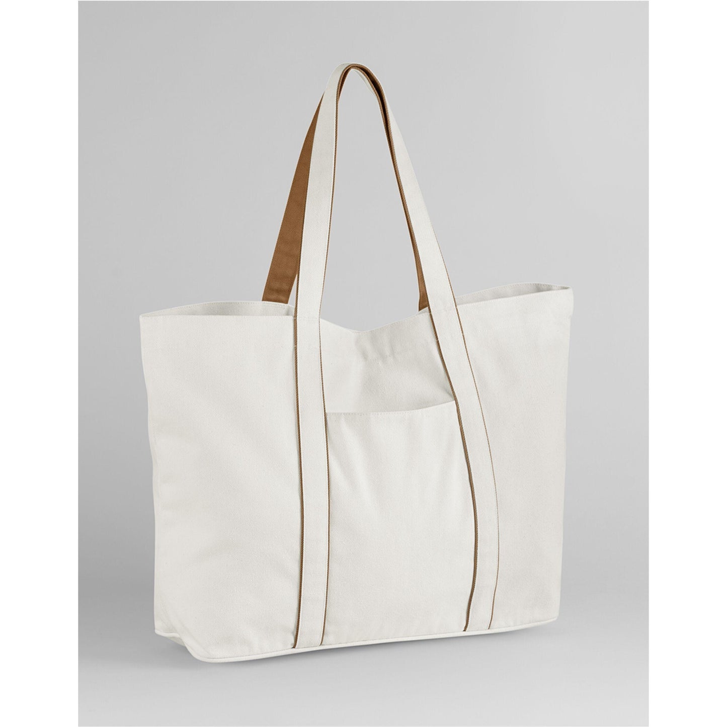 Soft White-Caramel - Back - Westford Mill Courtside Large Tote Bag