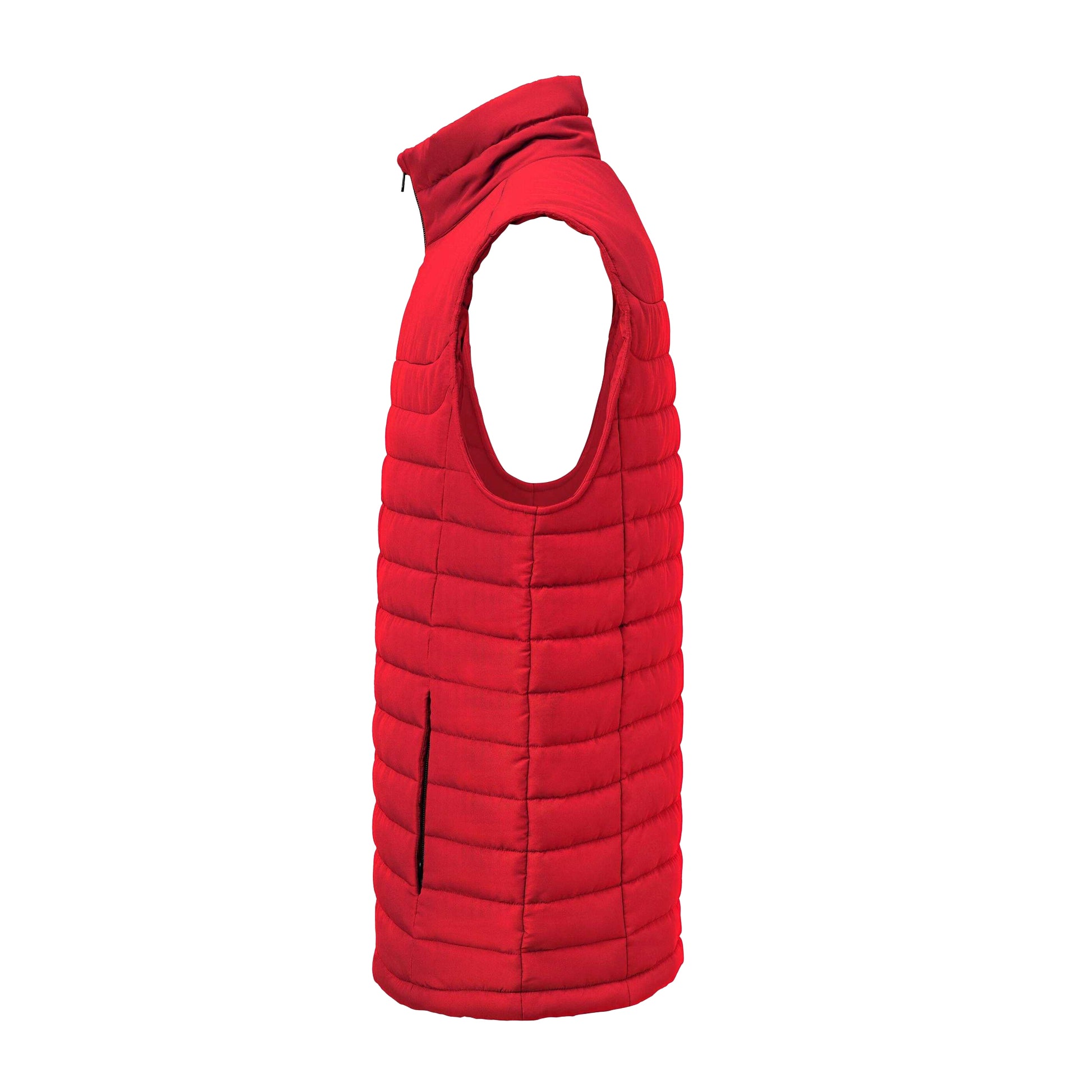 Red - Side - James Harvest Mens Arches Padded Gilet