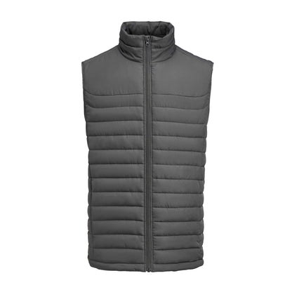 Steel Grey - Front - James Harvest Mens Arches Padded Gilet