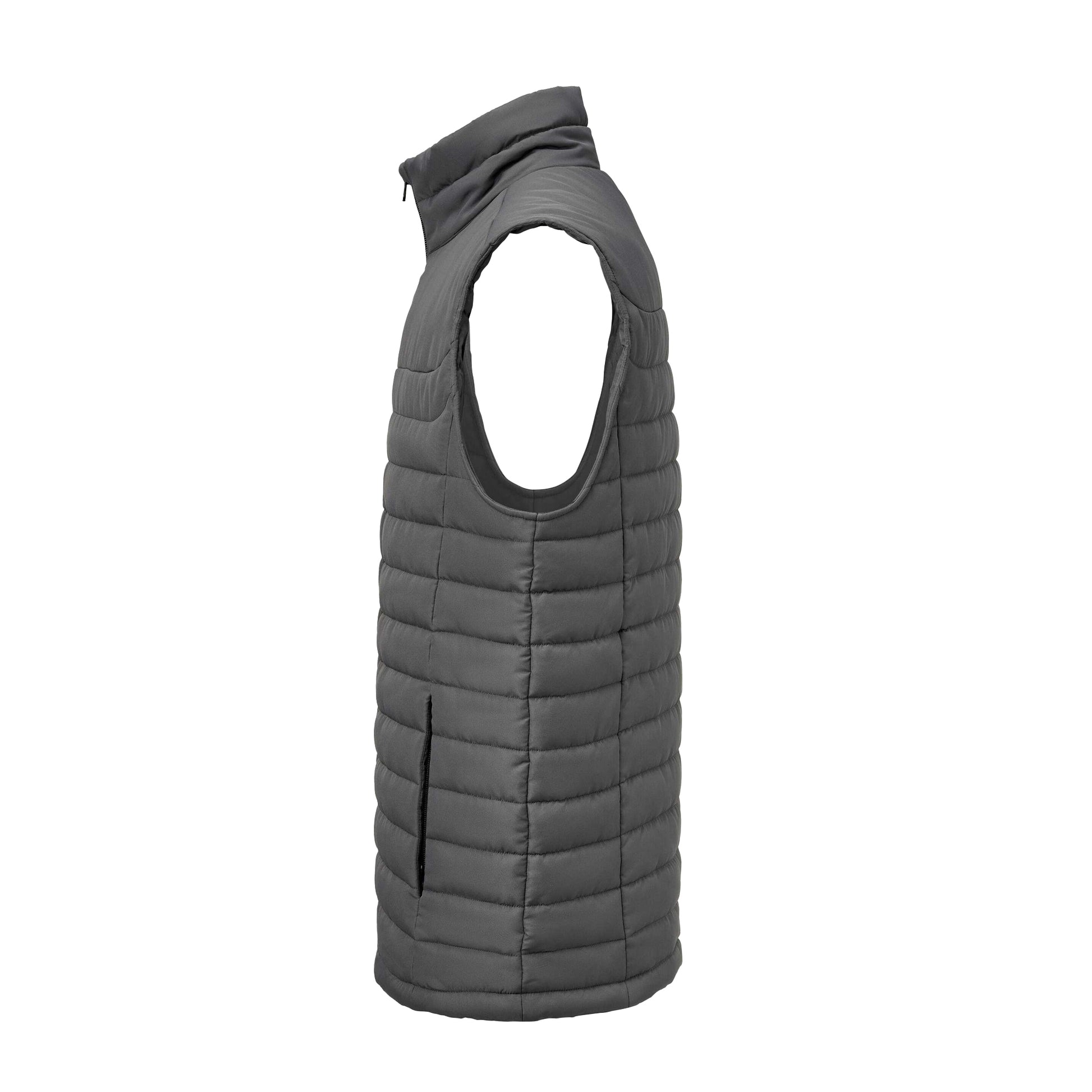 Steel Grey - Side - James Harvest Mens Arches Padded Gilet