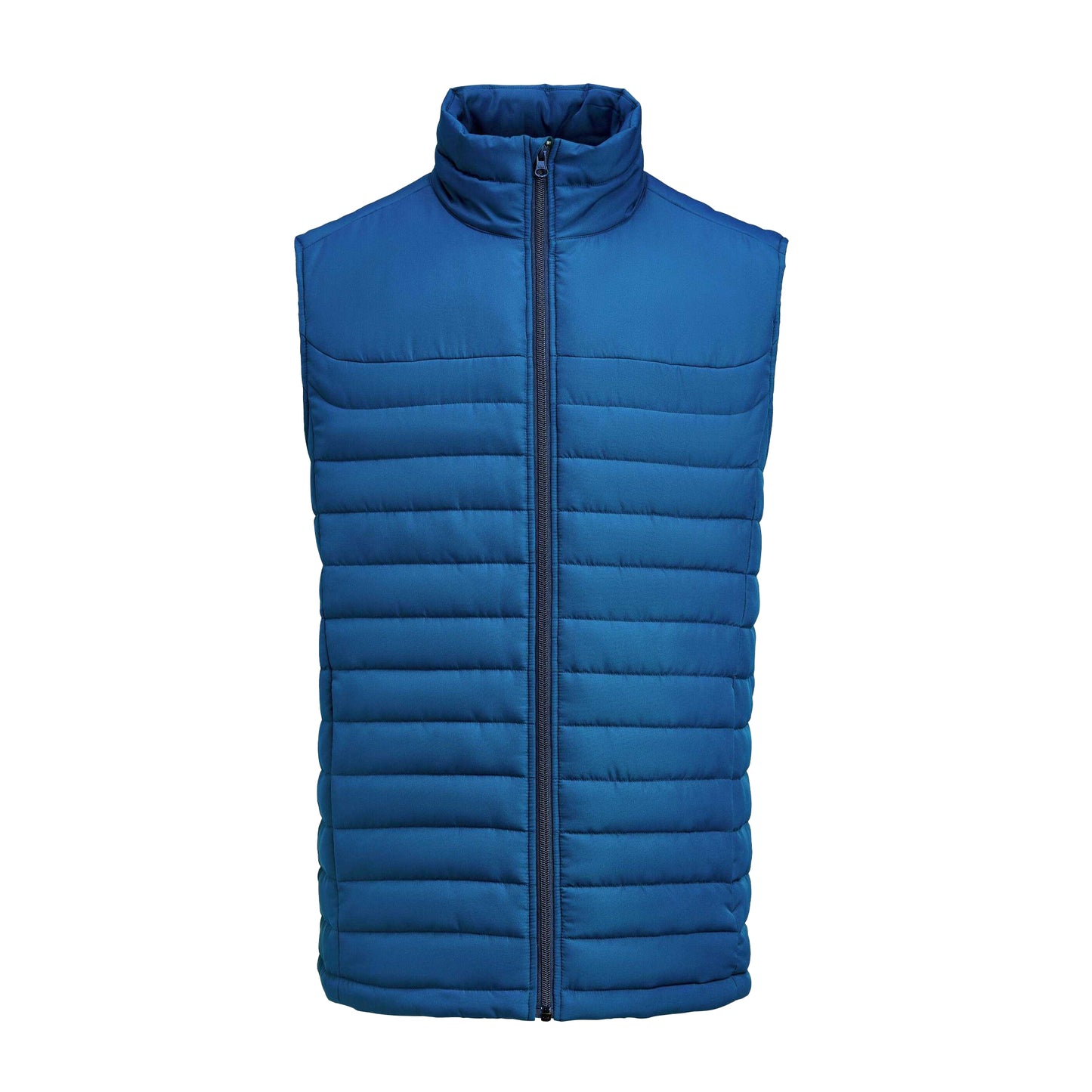 Blue - Front - James Harvest Mens Arches Padded Gilet