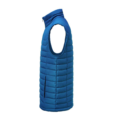 Blue - Side - James Harvest Mens Arches Padded Gilet