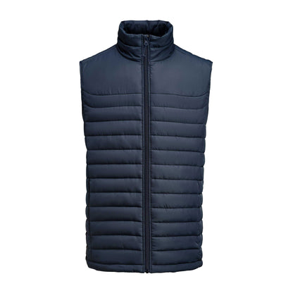 Navy - Front - James Harvest Mens Arches Padded Gilet