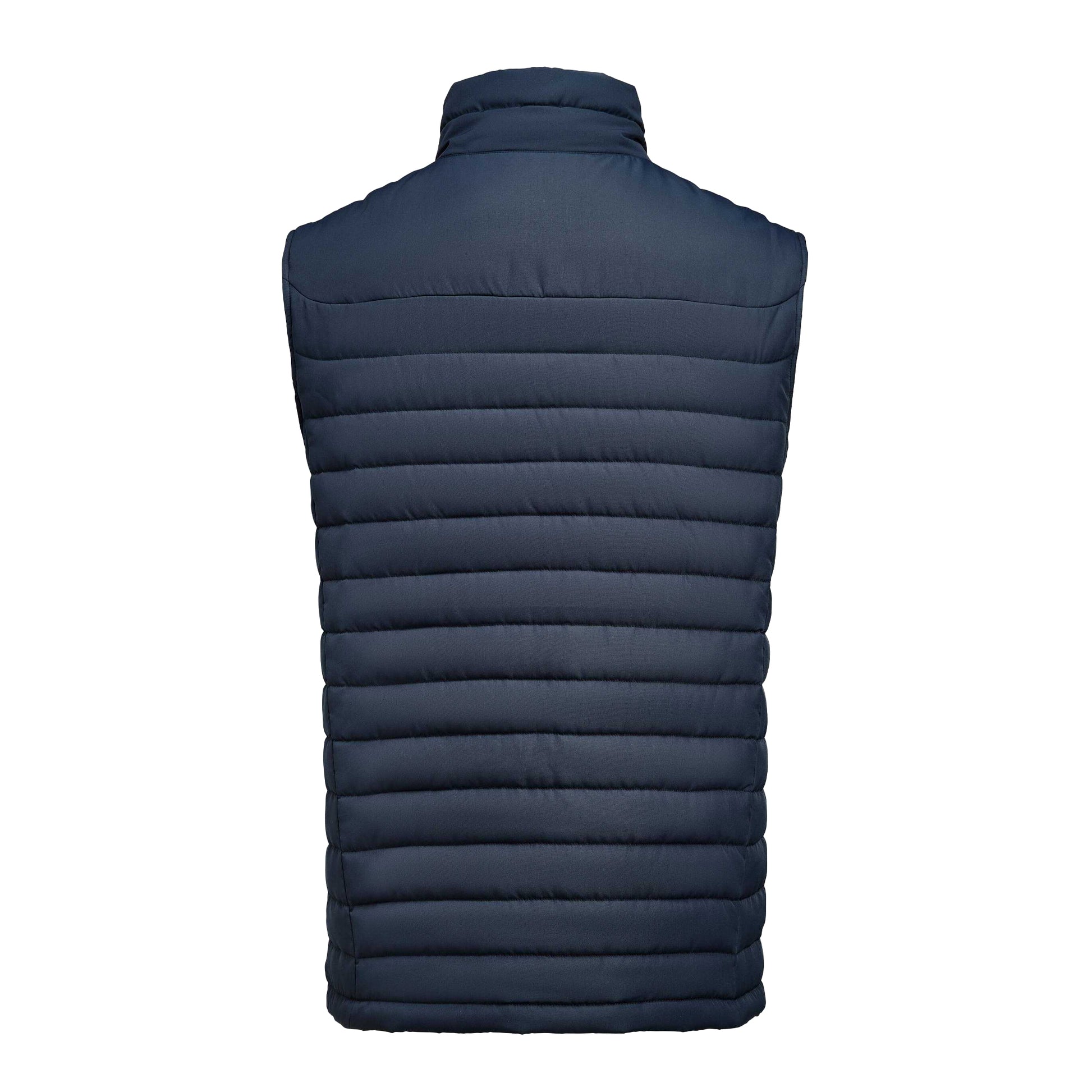 Navy - Back - James Harvest Mens Arches Padded Gilet