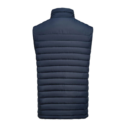 Navy - Back - James Harvest Mens Arches Padded Gilet