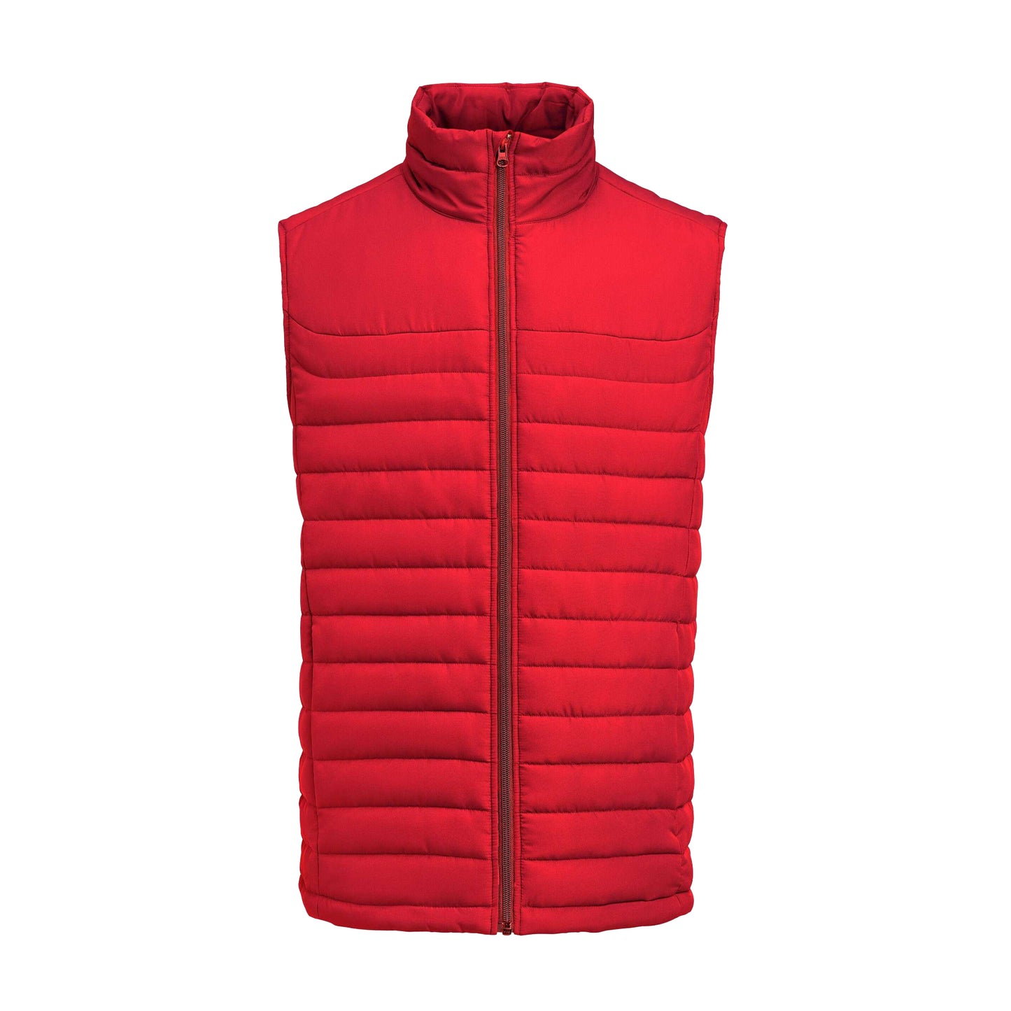 Red - Front - James Harvest Mens Arches Padded Gilet