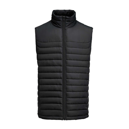 Black - Front - James Harvest Mens Arches Padded Gilet