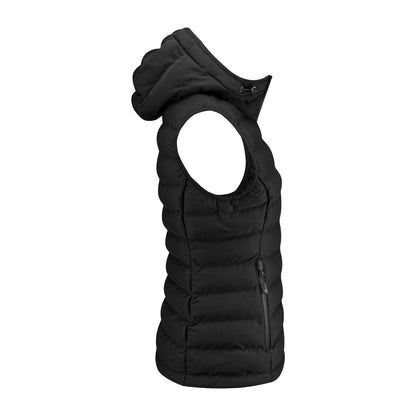 Black - Side - James Harvest Womens-Ladies Woodlake Heights Padded Gilet