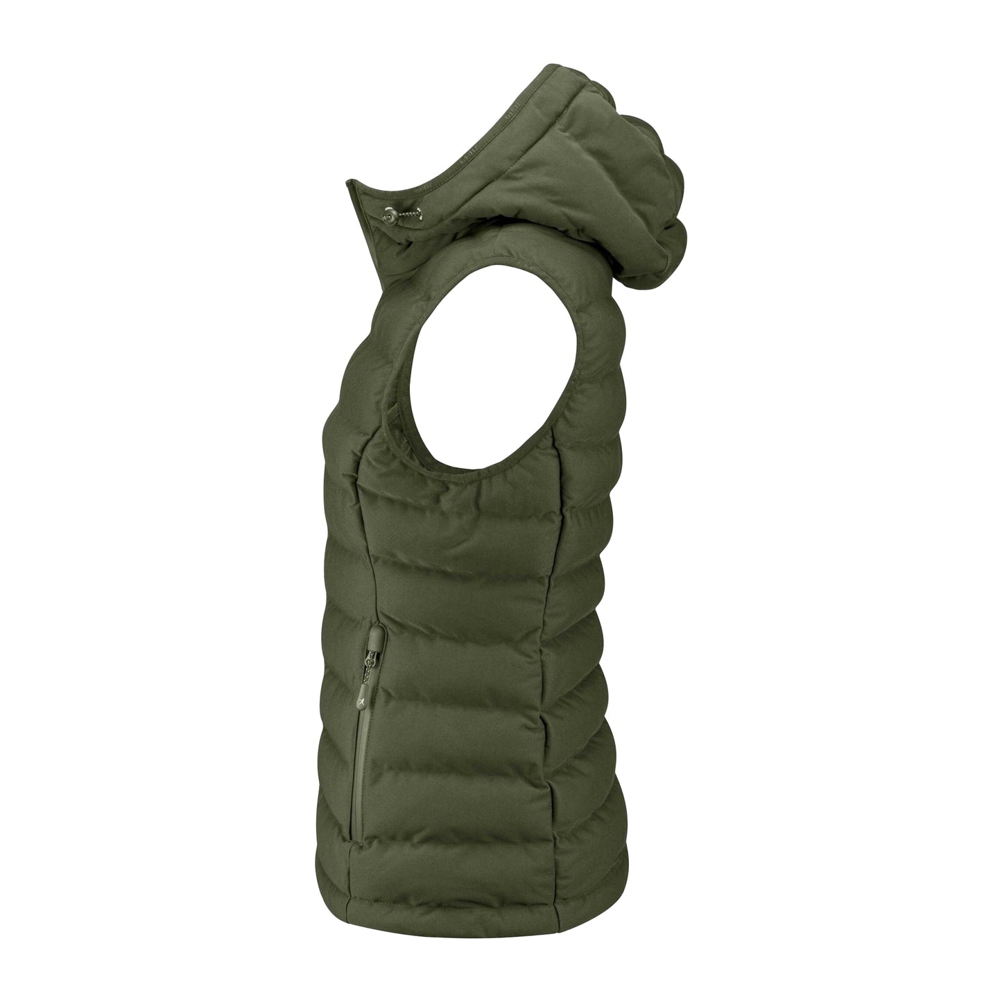 Moss Green - Lifestyle - James Harvest Womens-Ladies Woodlake Heights Padded Gilet