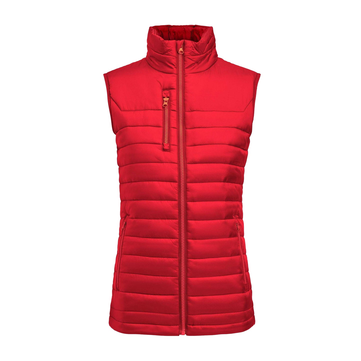 Red - Front - James Harvest Womens-Ladies Meadows Gilet