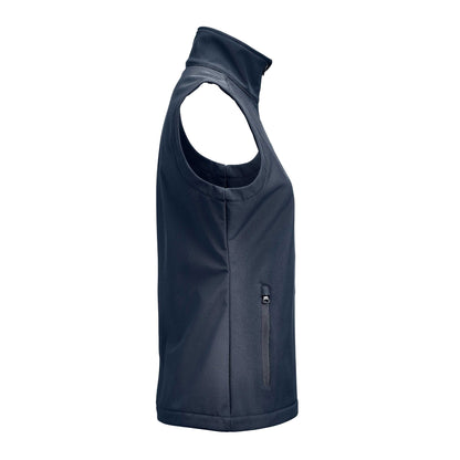 Navy - Side - James Harvest Womens-Ladies Valley Gilet