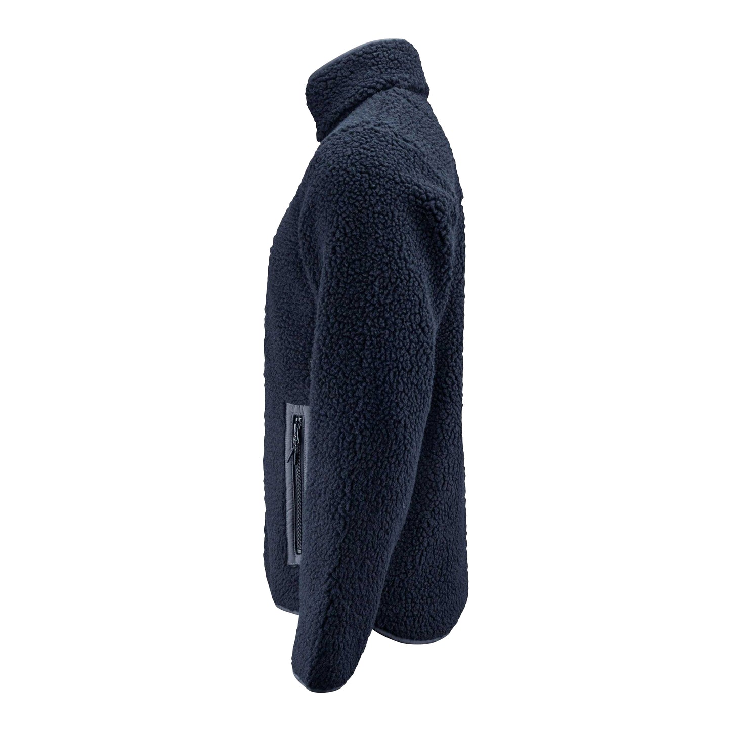 Navy - Lifestyle - James Harvest Mens Kingsley Sherpa Fleece Jacket