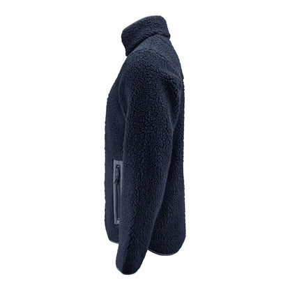 Navy - Lifestyle - James Harvest Mens Kingsley Sherpa Fleece Jacket