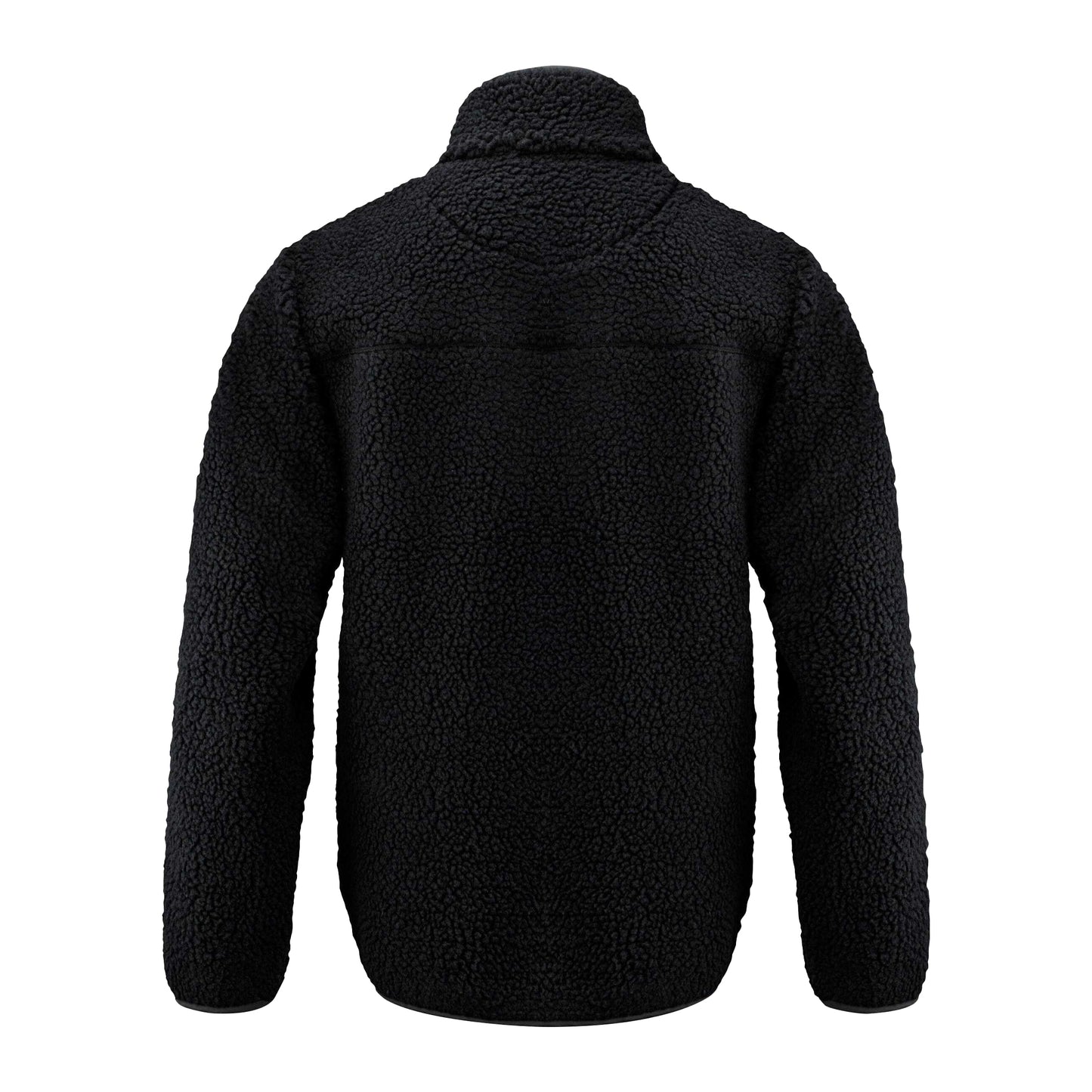Black - Back - James Harvest Mens Kingsley Sherpa Fleece Jacket
