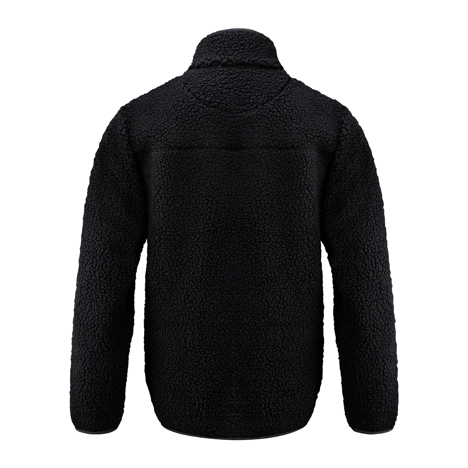 Black - Back - James Harvest Mens Kingsley Sherpa Fleece Jacket