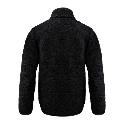 Black - Back - James Harvest Mens Kingsley Sherpa Fleece Jacket